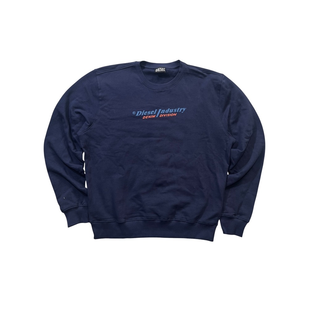 Diesel S-Ginn New Industries Crewneck Sweatshirt Navy Size L NWT